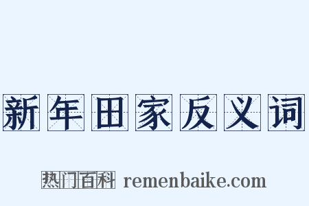 新年田家反义词是什么意思的图片